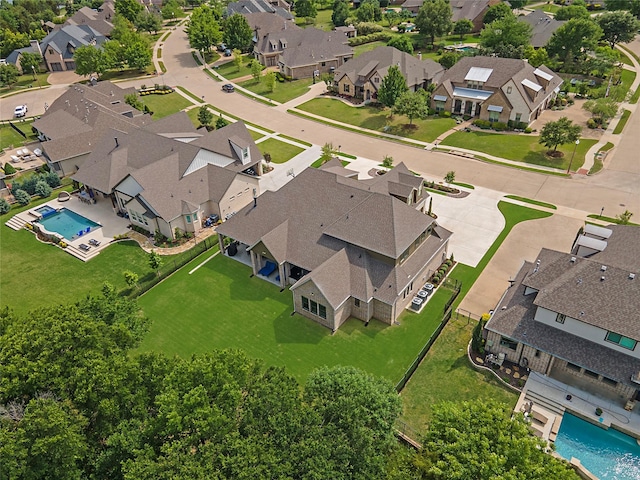 aerial view featuring a residential view