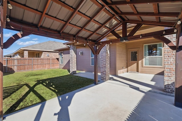 view of patio with fence