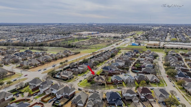 aerial view featuring a residential view