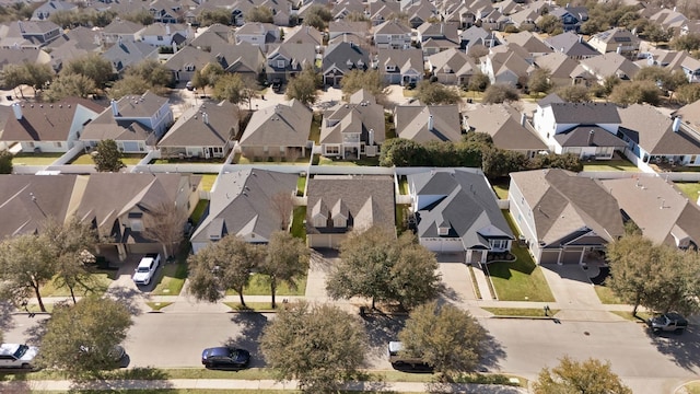 bird's eye view with a residential view