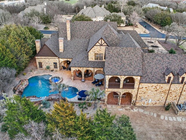 birds eye view of property