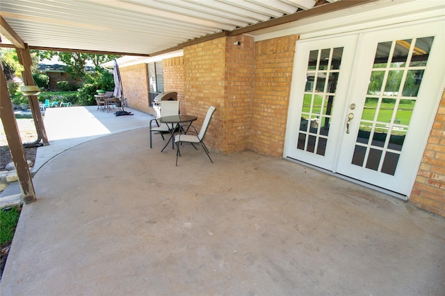 view of patio / terrace with french doors