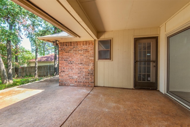 view of patio with fence