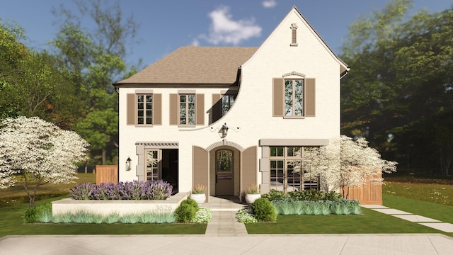 view of front facade featuring brick siding