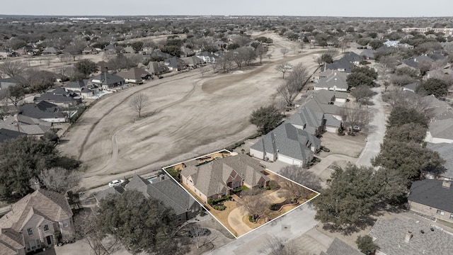 drone / aerial view with a residential view