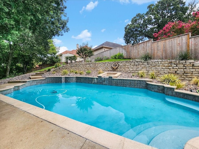 view of pool with a fenced in pool and a fenced backyard