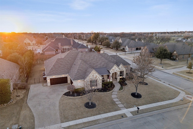 bird's eye view featuring a residential view