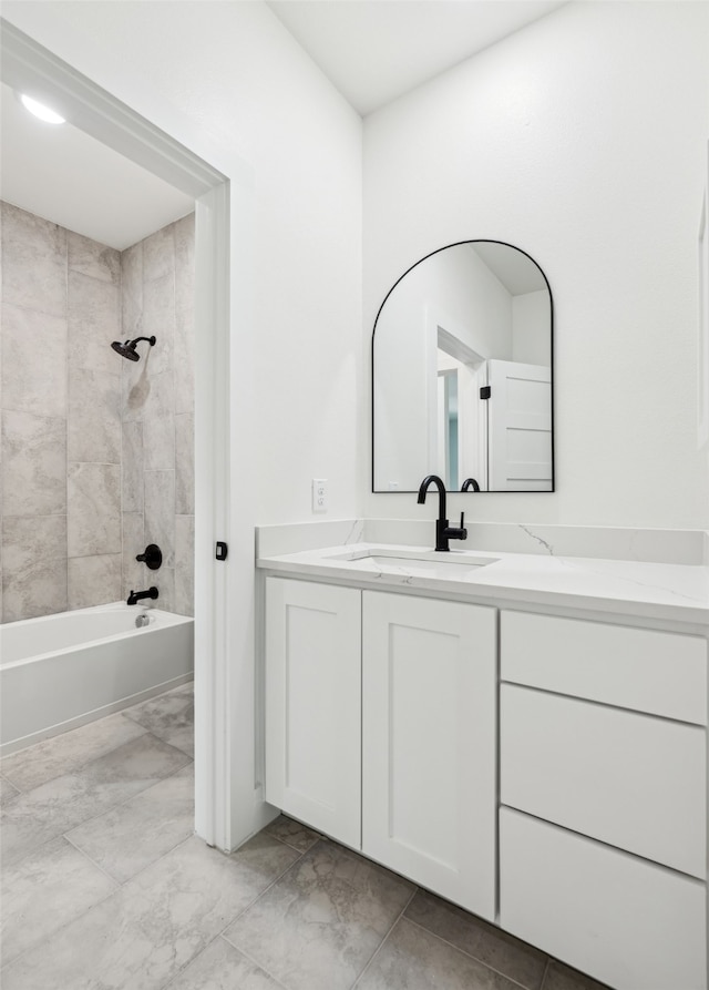 bathroom with  shower combination and vanity