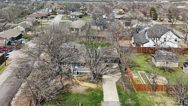 aerial view featuring a residential view