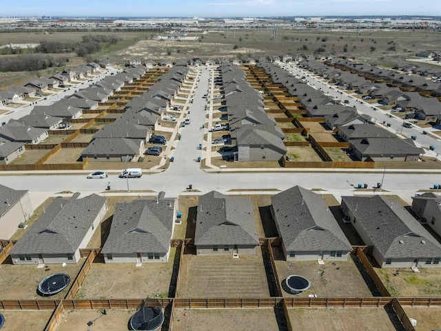 aerial view with a residential view