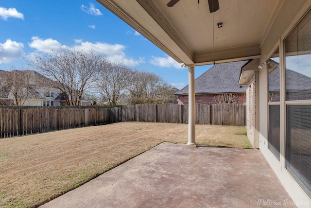 view of patio / terrace with a fenced backyard