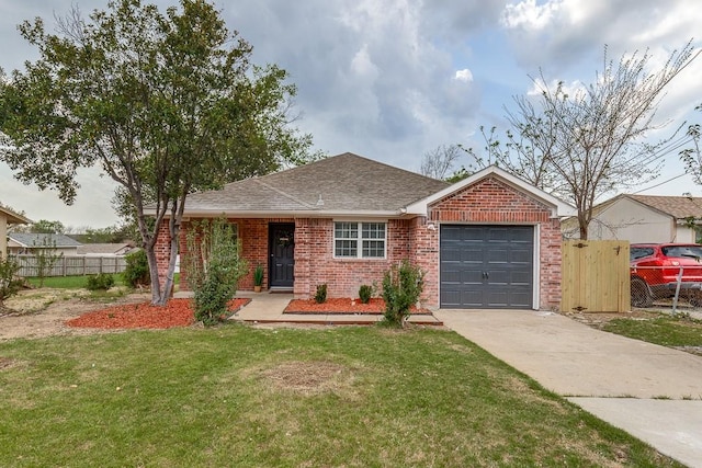 559 Helena St, Dallas, TX 75217 - view of front of property with a garage, brick siding, concrete driveway, and a shingled roof