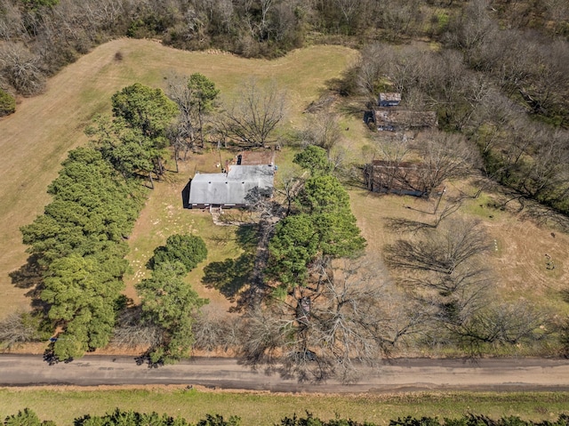 aerial view featuring a rural view