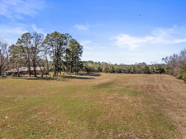 view of yard featuring a rural view
