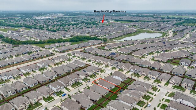 3007 Milton Dr, Melissa, TX 75454 - bird's eye view with a water view and a residential view