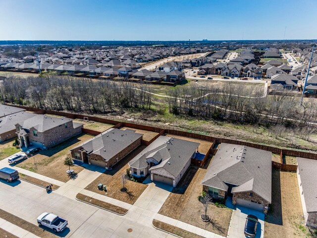 aerial view with a residential view