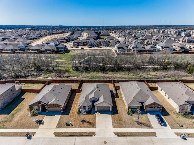 aerial view featuring a residential view