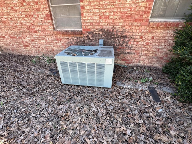 details with brick siding and central AC