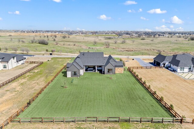 drone / aerial view featuring a rural view