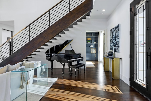 804 Kimball Ct, Allen, TX 75013 - foyer entrance featuring stairway, wood finished floors, and baseboards