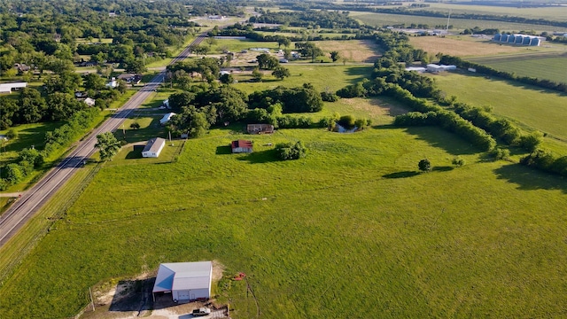 drone / aerial view featuring a rural view