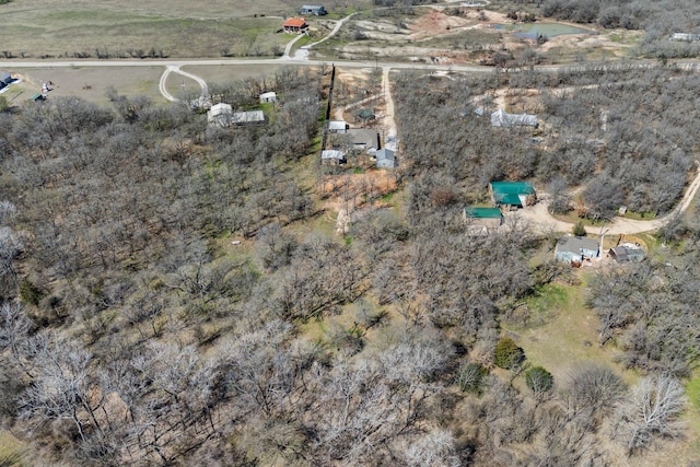 drone / aerial view with a rural view