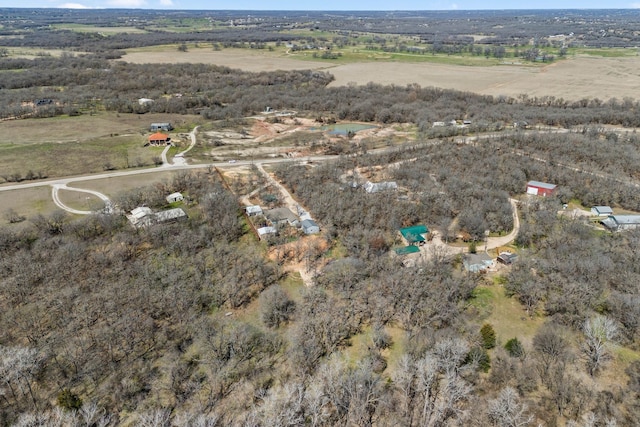 drone / aerial view featuring a rural view