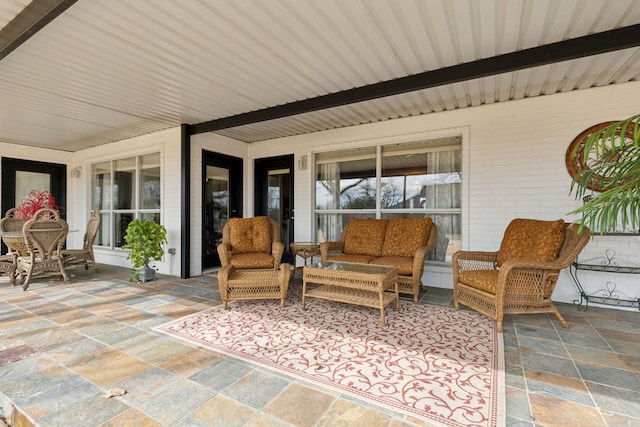 view of patio with an outdoor hangout area