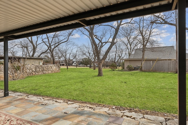 view of yard featuring a patio