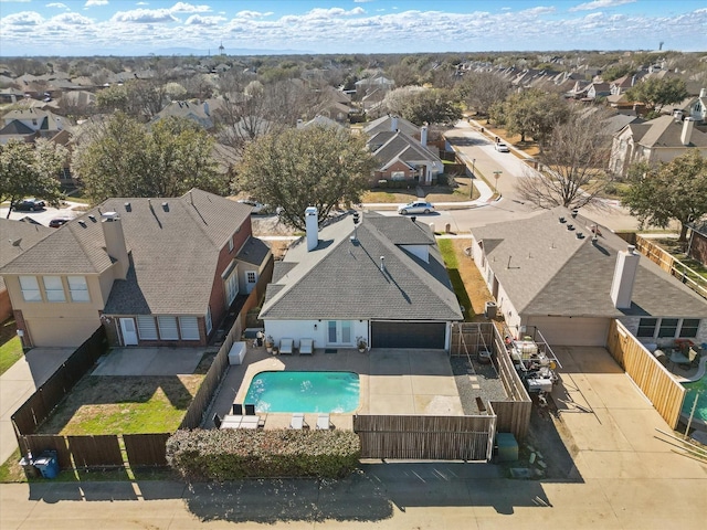 drone / aerial view with a residential view