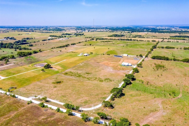 bird's eye view with a rural view