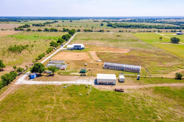aerial view with a rural view