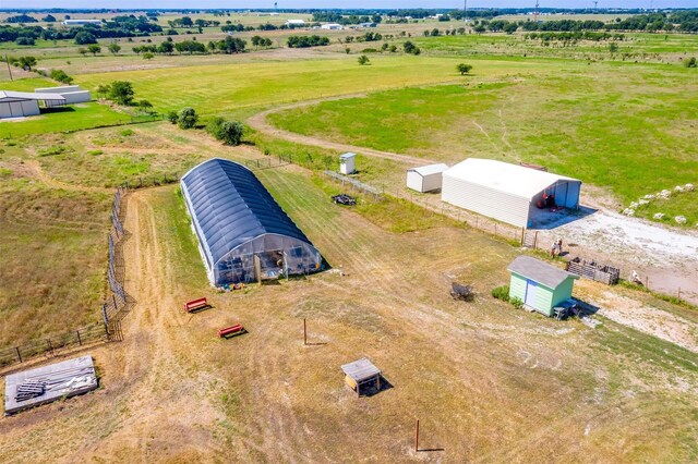 bird's eye view featuring a rural view