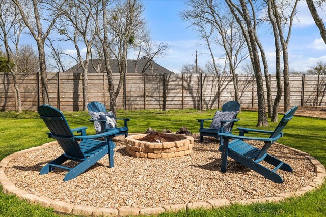 view of playground with a yard, a fenced backyard, and a trampoline