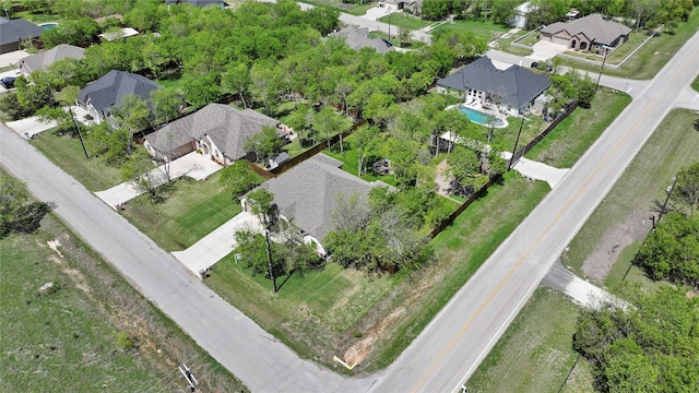 aerial view with a residential view