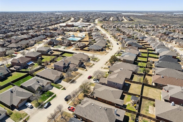 aerial view featuring a residential view