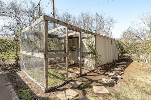 view of poultry coop with fence