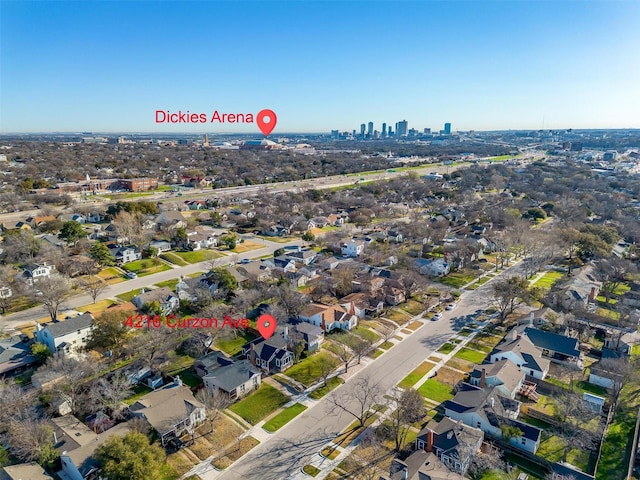 bird's eye view with a residential view and a city view