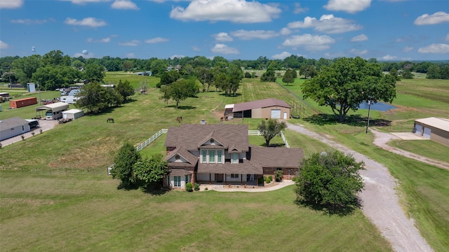 bird's eye view featuring a rural view