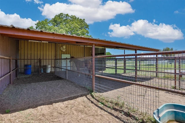 view of horse barn