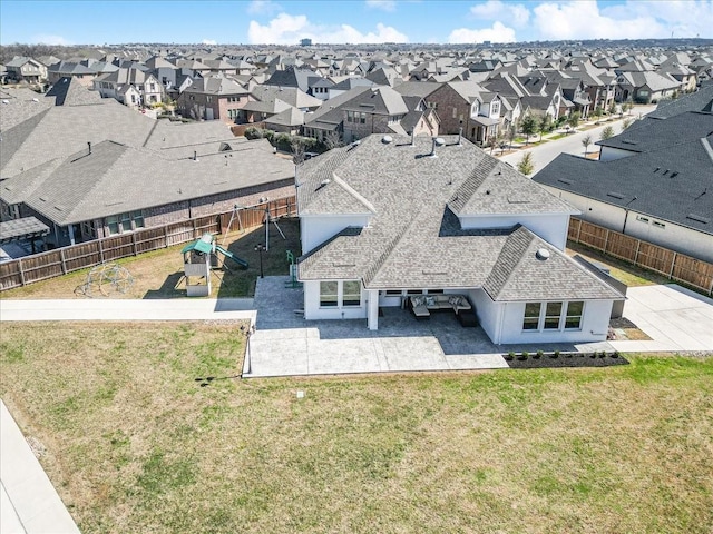 birds eye view of property featuring a residential view