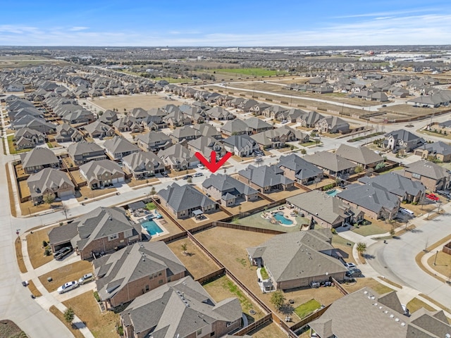 birds eye view of property featuring a residential view