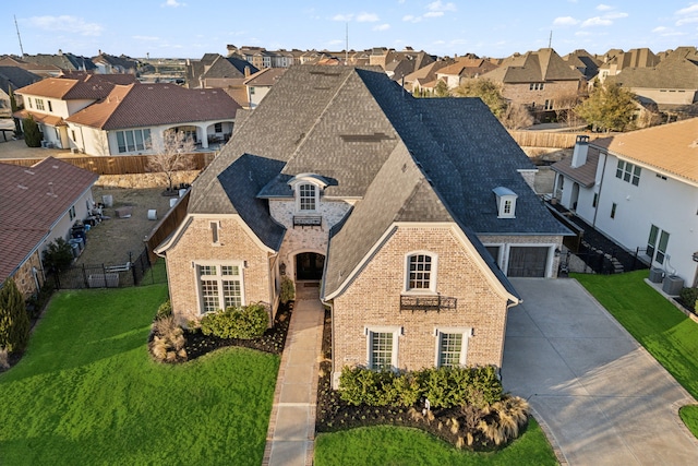 aerial view featuring a residential view