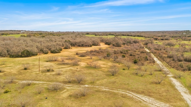 drone / aerial view featuring a rural view