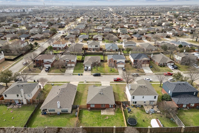 aerial view featuring a residential view