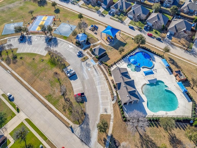 bird's eye view featuring a residential view