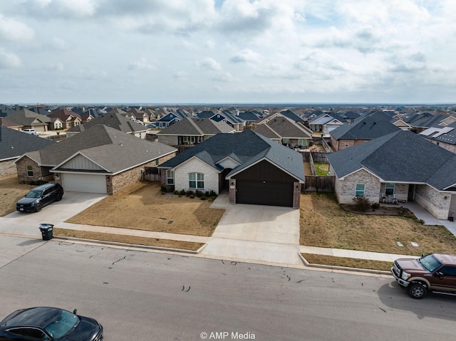 bird's eye view with a residential view
