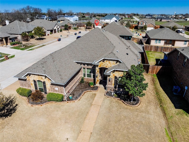 drone / aerial view featuring a residential view