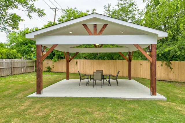 view of patio featuring a fenced backyard