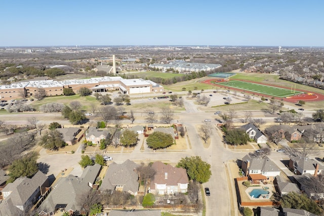 bird's eye view with a residential view